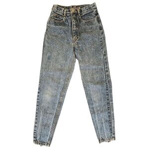 Jordache  jeans Womens Vintage 80s zipper hem tight high waist Medium blue demin